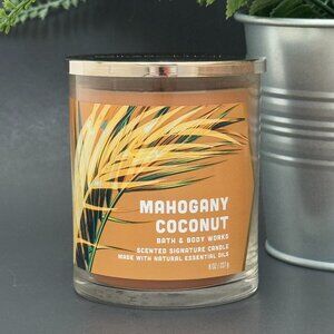 BBW Mahogany Coconut Bath & Body Works Single Wick Candle